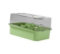 IOIUSKKU Large Hamster Cage Habitat Acrylic Cage Portable Exercise House Openable Top Bunny Spacious Interactive Function Ventilation Exercise Playing House Transparent, green, 46x30x25cm