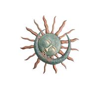 IOIUSKKU Metal Sun and Moon Wall Art Exquisite Retro Style Sculpture for Indoor Outdoor Decoration Wall Sculpture Beautiful