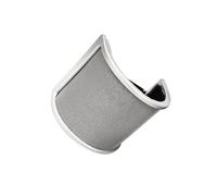 IOIUSKKU Microphone Windscreen Effective Wind Cover Portable Filter U Shape Universal Metal Modular Enhances Sound Professional Equipment Vocal Recording Gaming, Silver with Cotton, 3.15x2.95 inch