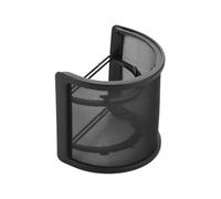 IOIUSKKU Microphone Windscreen Effective Wind Cover Portable Filter U Shape Universal Metal Modular Enhances Sound Professional Equipment Vocal Recording Gaming, Black without Cotton, 3.15x2.95 inch