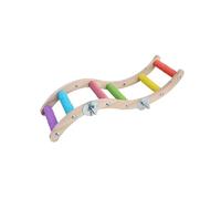 IOIUSKKU Multifunctional Climbing Ladder Lightweight Bird Perch Station Vibrant Color Attracts Feathered Friends Bird Cage Ladder Perch Stand Wooden