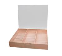 IOIUSKKU Nail Tip Display Case With Clear Lid Stylish Organizer Nail Lovers And Professional Salons Tip Storage Box Features 30 Grids Large Capacity Art False Organizer Home, Pink, 24x19x4.5cm