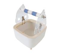 IOIUSKKU Parrot Toilet Training Stand With Waste Bin Ensures Simple Cleaning Sturdy Acrylic Structure Designed For Small Birds Longevity Acrylic Bird Dropping Station Parrot Toilet Stand, Blue