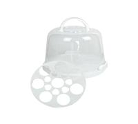 IOIUSKKU Portable Cake Carrier Dustproof Lid And Firm Buckle Storing And Transporting Desserts On Go Convenient Quick To Cupcake Muffin Tart Cookie Keeper Valentines Day, 8 inch with rack