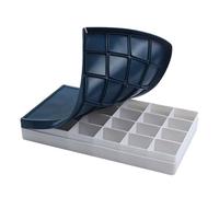 IOIUSKKU Portable Folding Paint Tray Mixing Tray 24 Wells Allows Artists to Have Palette Anytime Anywhere Without Worrying About Leakage Empty Pigment Mixing Palette Container with Lid