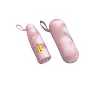 IOIUSKKU Portable Umbrella Outdoor Rain-Proof Foldable Sunshade Rain Pocket Sunscreen Protector Sun-Proof Windproof Protection, Dark Pink