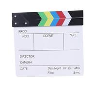 IOIUSKKU Professional Movie Directors Clapboard Mini Durable Wooden Clapper Board Slateboard Excellent Item For Film Photography Professional Movie Film Directors Clap Board, Colorful, 20x20cm