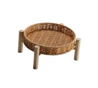IOIUSKKU Rattan Bread Baskets Wicker Fruit Serving Basket Versatile Storage Tool Blends With Country Style Decor Food Serving Vegetables Display Kitchen Storage