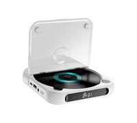 IOIUSKKU Rechargeable Portable CD Player With User Friendly Interface Language Learners And Daily Providing 7 Hours Of On Full. Compact Size And Lightweight Easy To Carry, White, 135x135x25mm