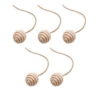 IOIUSKKU Sisal Cat Chasing Balls Durable Toy Interactive Indoor Play Promoting Physical Activity In Cats Wear Resistant And Durable. Cat Kitten Toy Pet Supplies Long Rope Teasers, White Brown, 4.5cm