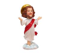 IOIUSKKU Small And Portable Christian Figure Statue Jesus Christ Figurine Exquisite Catholicism Sculpture Enriches Decor Wherever Placed Present Gift Craft Tabletop Desk Table Desktop