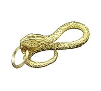 IOIUSKKU Snake Keychain Necklace Jewelry Handmade Pure Copper Brass Animal Python Pendants Car Keys Charms For Everyone Brass Crafting Key Chains Rings Beads Ornaments