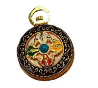 IOIUSKKU Tibetan Amulet Necklace Pendant Openable Box Fosters Strong Spiritual Practices And Beliefs Enhancing Charm. Vajra Pestle Pendant Is Buddhism