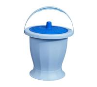 IOIUSKKU Urinal Bucket Chamber Pot Suited for Elderly Offers Comfort and Odor Isolation Spittoon is Easy to at Home Travel. Portable Toilet Urinal Night Urine Jug and Handle , Blue with Ring