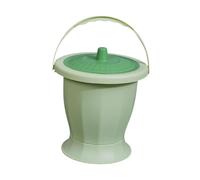 IOIUSKKU Urinal Bucket Chamber Pot Suited for Elderly Offers Comfort and Odor Isolation Spittoon is Easy to at Home Travel. Portable Toilet Urinal Night Urine Jug and Handle , Green with Ring
