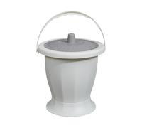 IOIUSKKU Urinal Bucket Chamber Pot Suited for Elderly Offers Comfort and Odor Isolation Spittoon is Easy to at Home Travel. Portable Toilet Urinal Night Urine Jug and Handle , White with Ring