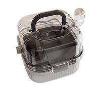 IOIUSKKU Versatile Double Layer Hamster Cage With Transparent Lid Spacious Portable Habitat Openable Top Easy To Clean Compact Ventilation Portable Large Hamster Habitat Spacious Versatile, black