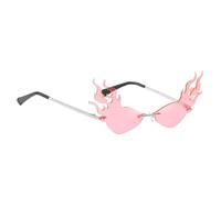 IOIUSKKU Wave Sun Glasses Chic Fire Flame Lens Sunglasses Durable Long Time Using Fashion Forward Essential Made Plastic Durable Materials Long Time Using. UV400 Lenses