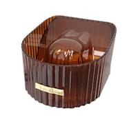 IOIUSKKU Women Girl Professions Beginner Nail Soaking Bowl Essential Tool For Daily Manicure And Easy To With Experience DIY Home Bathing Nail Salon Soften Dead Skin Bowl, Brown, 14x10.8x6.6cm