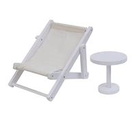 IOIUSKKU Wood Newborn Toddler Photography Prop Mini Vintage Nonslip Heavy Duty Smooth Stylish Rocking Chair Round Table, White Type 2