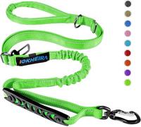 IOKHEIRA Bungee Dog Leash, Anti Pull Dog Leads with Car Seat Belt Buckle, Reflective Thread Dog Leads with Traffic Control Handle, Adjustable Dog Leash for Small Medium Large Dogs