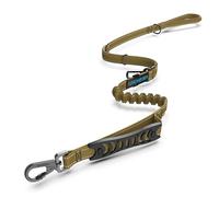 IOKHEIRA Bungee Leads with Car Seat Belt Buckle, Reflective Thread with Traffic Control Handle, Adjustable Dog Leash for Small to Large Dogs