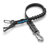 IOKHEIRA Dog Seatbelt, Aviation Aluminum Carabiner Nylon Dog Seat Belt, Adjustable Dog Car Harness, Pet Safety Belt with Hook Latch & Seatbelt Buckle