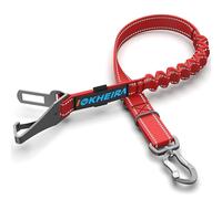 IOKHEIRA Dog Seatbelt, Aviation Aluminum Carabiner Nylon Dog Seat Belt, Adjustable Dog Car Harness, Pet Safety Belt with Hook Latch & Seatbelt Buckle