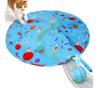 IOKHEIRA Interactive Cat Toys for Indoor Adult Cats - Silent Automatic Rechargeable Motion Activated Cat Ball | Fast Rolling & Chirping | Stimulates Hunting Instincts