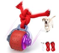 IOKHEIRA Interactive Dog Toys, Interactive Dog Ball with Rope Tail, Electric Dog Toy for Boredom, Touch-Activated Automatic Moving Dog Ball for Small Dogs/Puppies, 2025 New