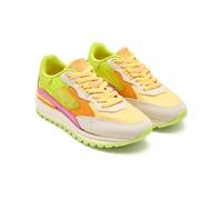 IOLA Grid Leather Sneakers, Lemon Tree, 4 UK