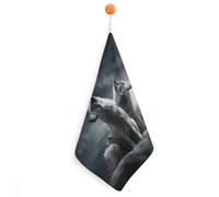 IOLVSHGH 1PCS Kitchen Hand Towel 1PCS Absorbent Microfiber Cleaning Cloth Super Soft Hand Towels with Hanging Loop Funny Dish Towels for Kitchen Decor Tea Towel Fast Drying Cleaning Cloths