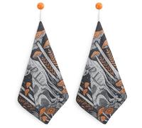 IOLVSHGH 2PCS Kitchen Hand Towel 2PCS Absorbent Microfiber Cleaning Cloth Super Soft Hand Towels with Hanging Loop Funny Dish Towels for Kitchen Decor Tea Towel Fast Drying Cleaning Cloths