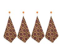 IOLVSHGH 4PCS Kitchen Hand Towel 4PCS Absorbent Microfiber Cleaning Cloth Super Soft Hand Towels with Hanging Loop Funny Dish Towels for Kitchen Decor Tea Towel Fast Drying Cleaning Cloths