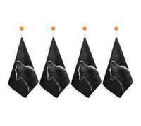 IOLVSHGH 4PCS Kitchen Hand Towel 4PCS Absorbent Microfiber Cleaning Cloth Super Soft Hand Towels with Hanging Loop Funny Dish Towels for Kitchen Decor Tea Towel Fast Drying Cleaning Cloths