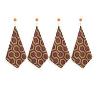 IOLVSHGH 4PCS Kitchen Hand Towel 4PCS Absorbent Microfiber Cleaning Cloth Super Soft Hand Towels with Hanging Loop Funny Dish Towels for Kitchen Decor Tea Towel Fast Drying Cleaning Cloths