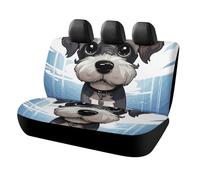 IOLVSHGH Adorable Schnauzer Car Seat Covers Protector Waterproof & Breathable Automotive Seat Covers Non-Slip Auto Backseat Cover Universal Accessories Rear Seats Cover for Cars SUV Truck