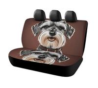 IOLVSHGH Adorable Schnauzer Car Seat Covers Protector Waterproof & Breathable Automotive Seat Covers Non-Slip Auto Backseat Cover Universal Accessories Rear Seats Cover for Cars SUV Truck