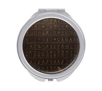 IOLVSHGH Ancient Egyptian Hieroglyph Travel Compact Mirror Small Mirrors for Pocket Purse Double Sided 1x/2x Magnifying Mirror Travel Makeup Mirrors for Women Portable Cute Handheld Mirror