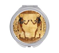 IOLVSHGH Ancient Egyptian Travel Compact Mirror Small Mirrors for Pocket Purse Double Sided 1x/2x Magnifying Mirror Travel Makeup Mirrors for Women Portable Cute Handheld Mirror