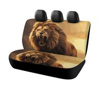 IOLVSHGH Angry Roaring Lion Car Seat Covers Protector Waterproof & Breathable Automotive Seat Covers Non-Slip Auto Backseat Cover Universal Accessories Rear Seats Cover for Cars SUV Truck