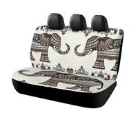 IOLVSHGH Boho Elephant Car Seat Covers Protector Waterproof & Breathable Automotive Seat Covers Non-Slip Auto Backseat Cover Universal Accessories Rear Seats Cover for Cars SUV Truck