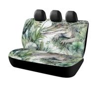 IOLVSHGH Crocodile Green Car Seat Covers Protector Waterproof & Breathable Automotive Seat Covers Non-Slip Auto Backseat Cover Universal Accessories Rear Seats Cover for Cars SUV Truck