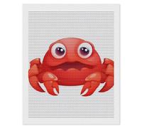 IOLVSHGH Cute Red Crab 5D Diamond Art Kits for Adults Beginners Cute Diamond Painting Kit DIY Full Drill Diamond Dots Paintings Crystal Rhinestones Gem Art Crafts for Home Wall Decor Gifts 16X20