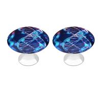 IOLVSHGH DNA Genetic Helix Kitchen Cabinet Knobs 2 Pack Bathroom Drawer Pulls Metal Dresser Knobs with Screw Cabinet Hardware Round Cabinet Handles for Cupboard Closet Bifold Door