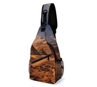 IOLVSHGH Egyptian Pyramids Sling Bag with Rfid Blocking Causal Mens Crossbody Bag Lightweight Chest Pack Large Man Purse Travel Crossbody Backpack Shoulder Sling Backpack for Hiking Running Cycling