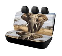 IOLVSHGH Elephant Car Seat Covers Protector Waterproof & Breathable Automotive Seat Covers Non-Slip Auto Backseat Cover Universal Accessories Rear Seats Cover for Cars SUV Truck