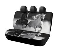 IOLVSHGH Horses Running Car Seat Covers Protector Waterproof & Breathable Automotive Seat Covers Non-Slip Auto Backseat Cover Universal Accessories Rear Seats Cover for Cars SUV Truck