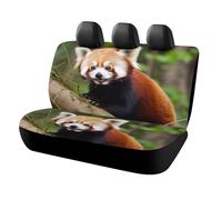 IOLVSHGH Little Red Panda Car Seat Covers Protector Waterproof & Breathable Automotive Seat Covers Non-Slip Auto Backseat Cover Universal Accessories Rear Seats Cover for Cars SUV Truck