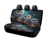 IOLVSHGH Owl on Tree Car Seat Covers Protector Waterproof & Breathable Automotive Seat Covers Non-Slip Auto Backseat Cover Universal Accessories Rear Seats Cover for Cars SUV Truck